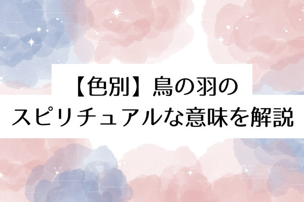 鳥の羽 スピリチュアル